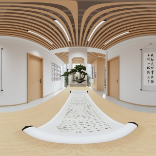 现代书法班阅读区（格栅）全景