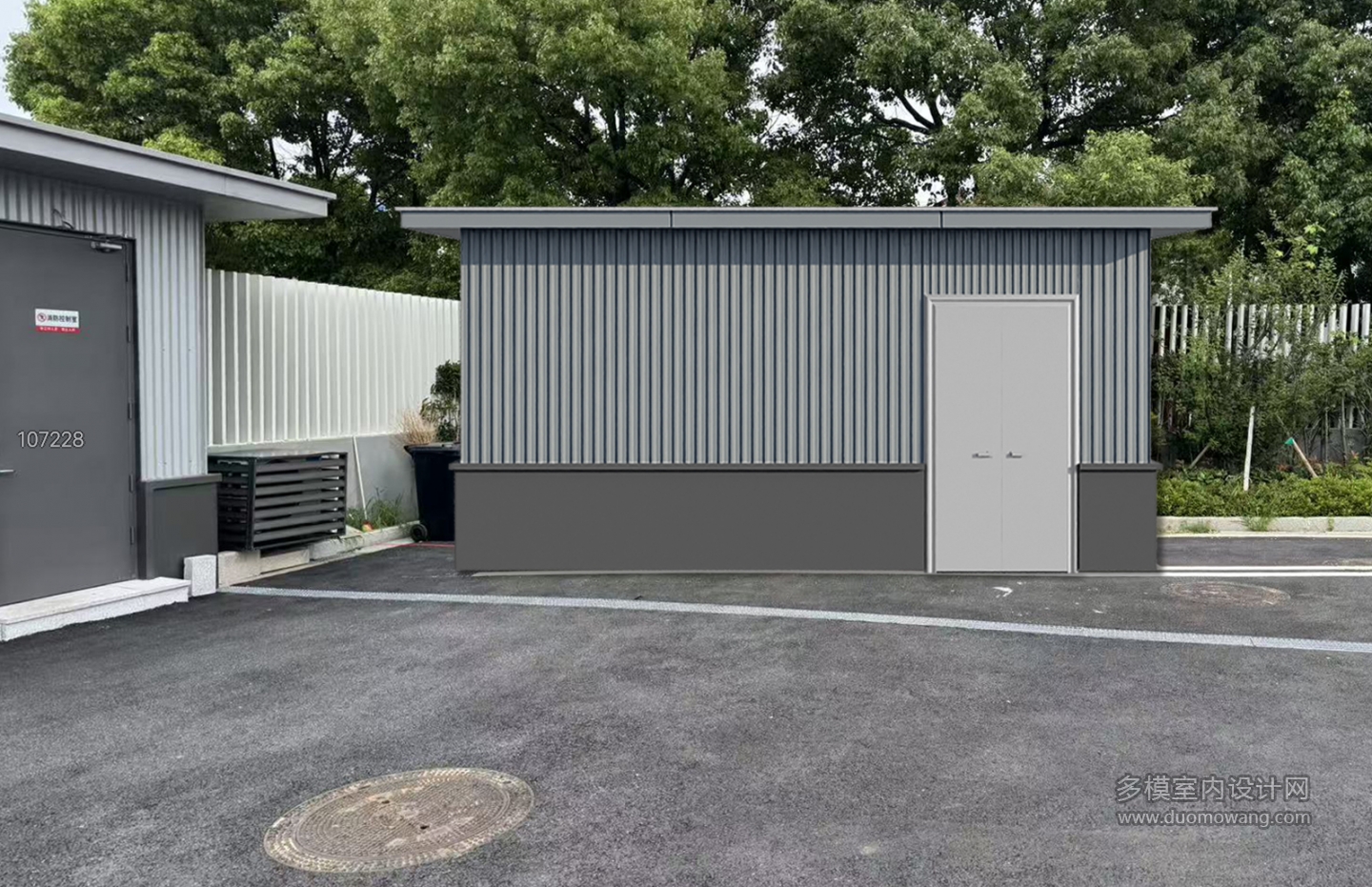 现代快递屋外立面