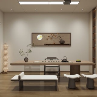 现代全屋定制公司洽谈室