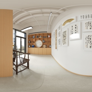 现代书法班门厅全景