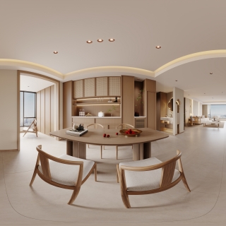 宋式美学餐厅-全景