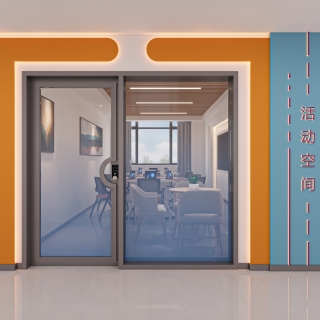 现代学校门头