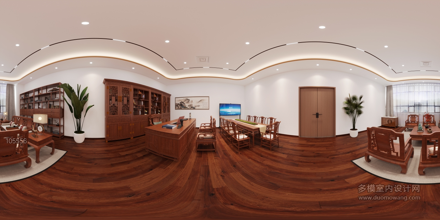 现代总经理办公室全景