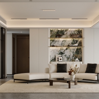 现代轻奢沙发背景特写