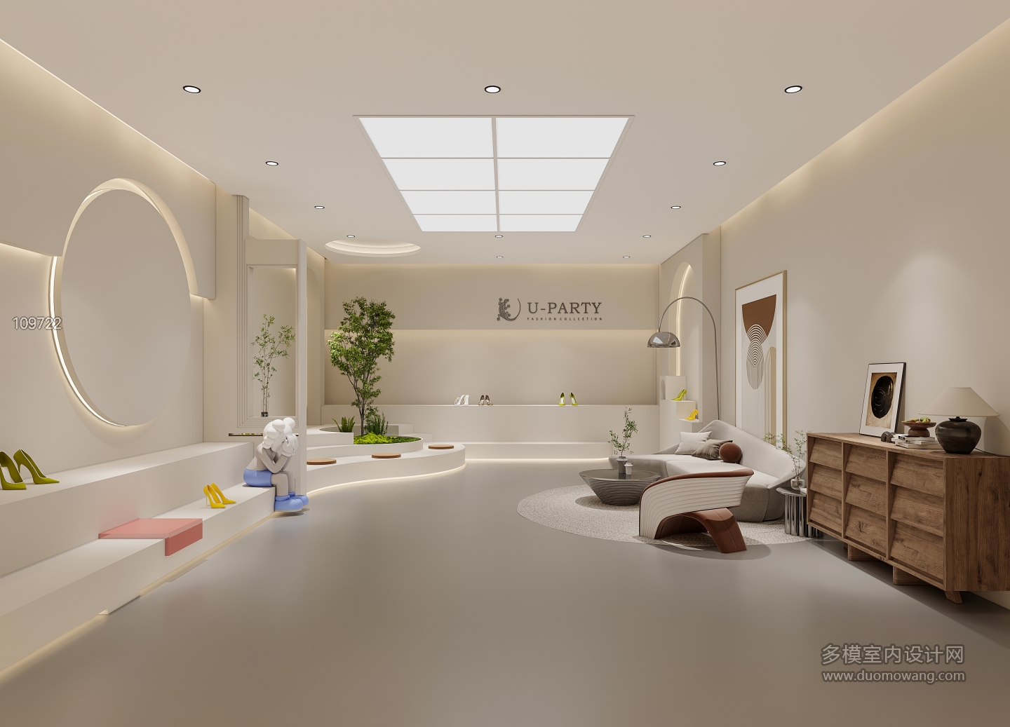 鞋店展厅_1_互动式灯光混合