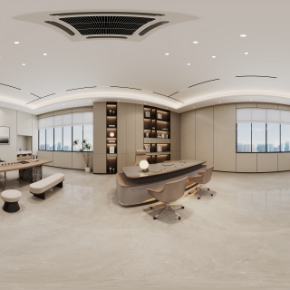 现代总经理办公室全景