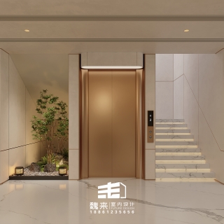 现代负一楼过道