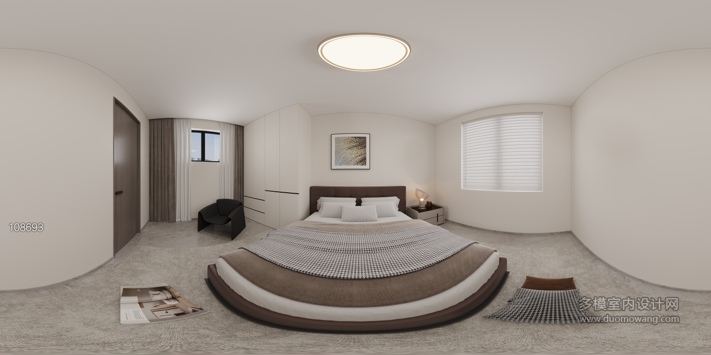 现代主卧2全景