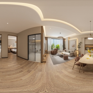 现代餐厅展示区360