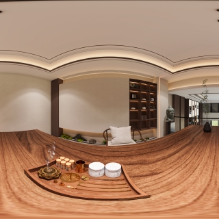 新中式夹层直播间全景