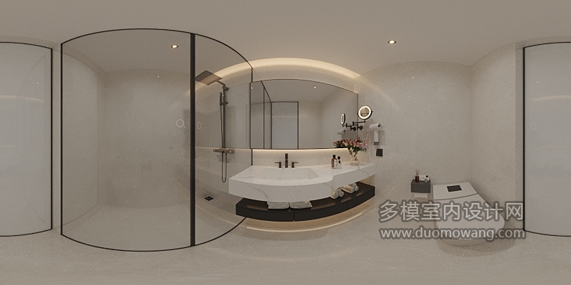 现代卫生间全景