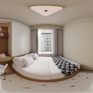 中古风小孩房全景