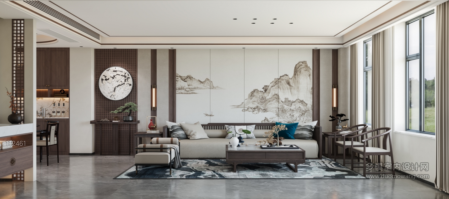 新中式三层沙发面