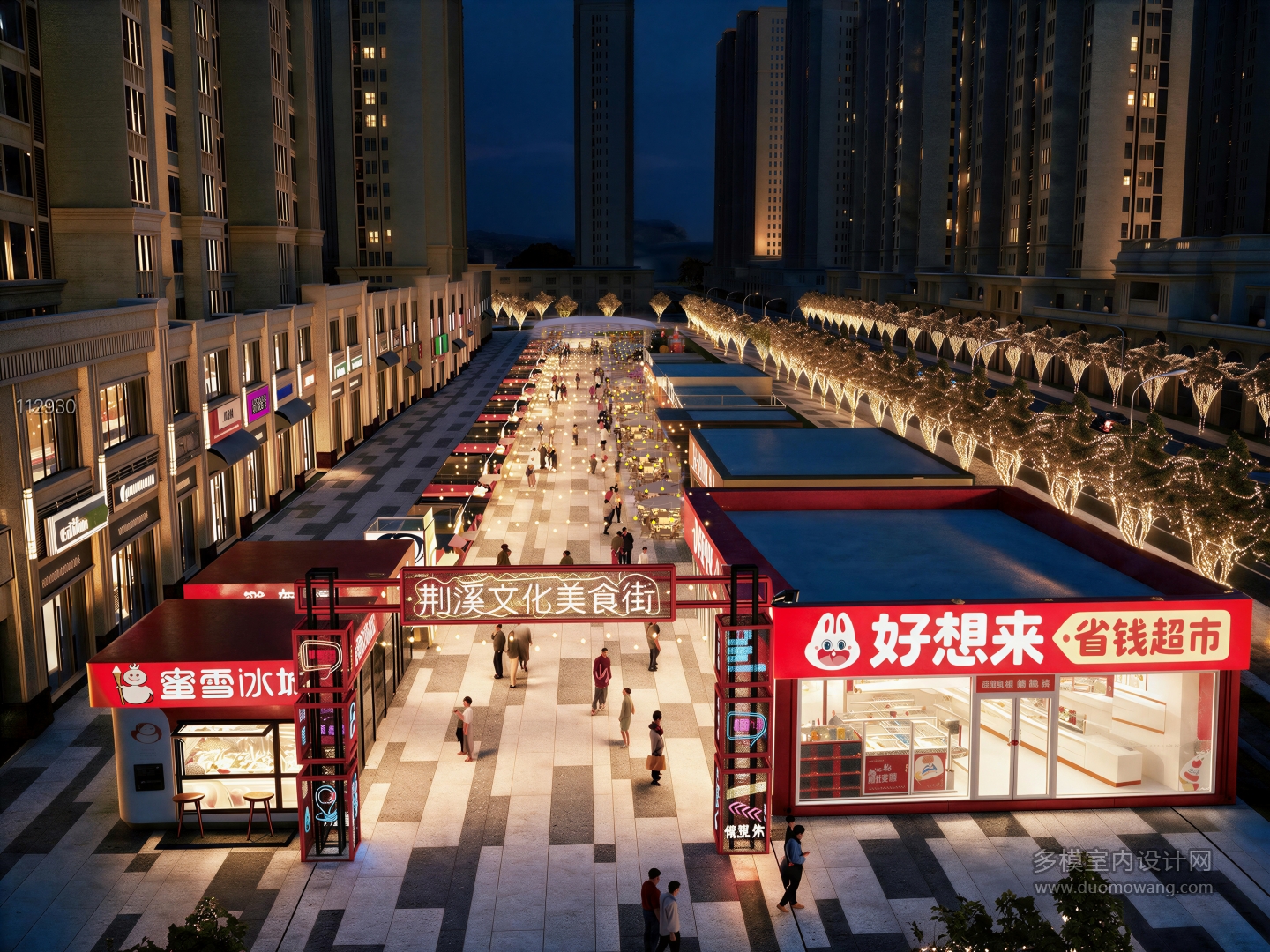 夜市鸟瞰