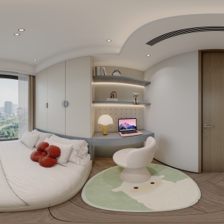 现代 女孩房小全景