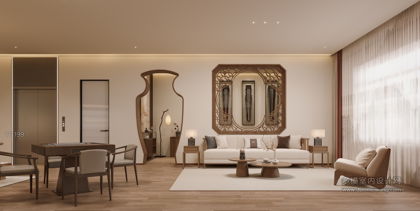 新中式民宿客厅