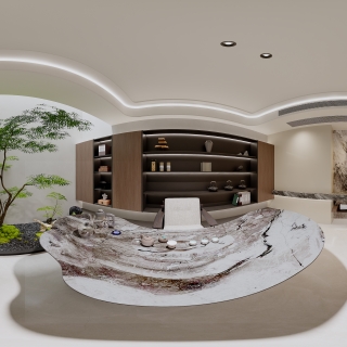现代茶室全景G