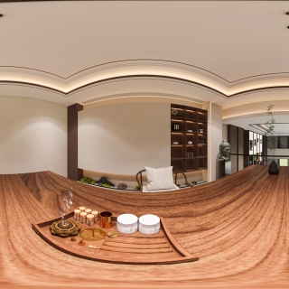 新中式夹层直播间全景