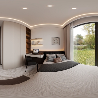 现代次卧全景