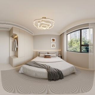 现代轻奢北次卧全景
