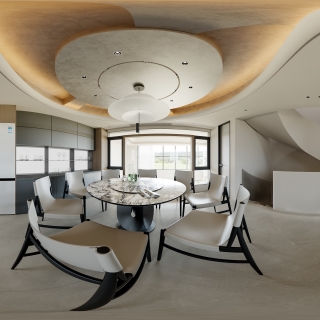现代二楼餐厅360