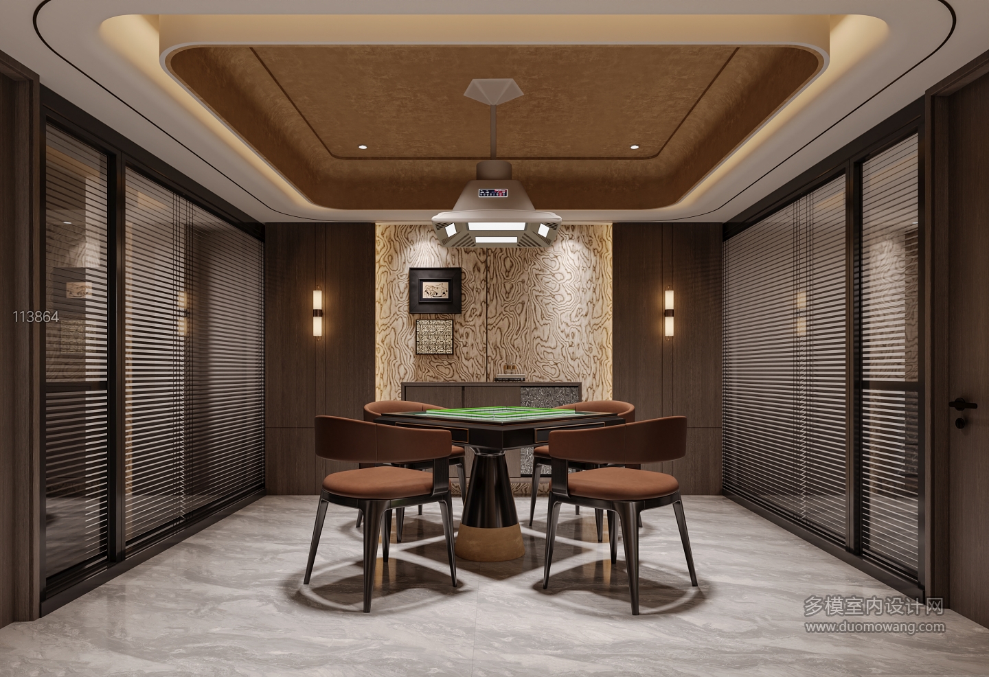 意式 地下室_夹层棋牌室静态