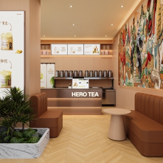 现代奶茶店