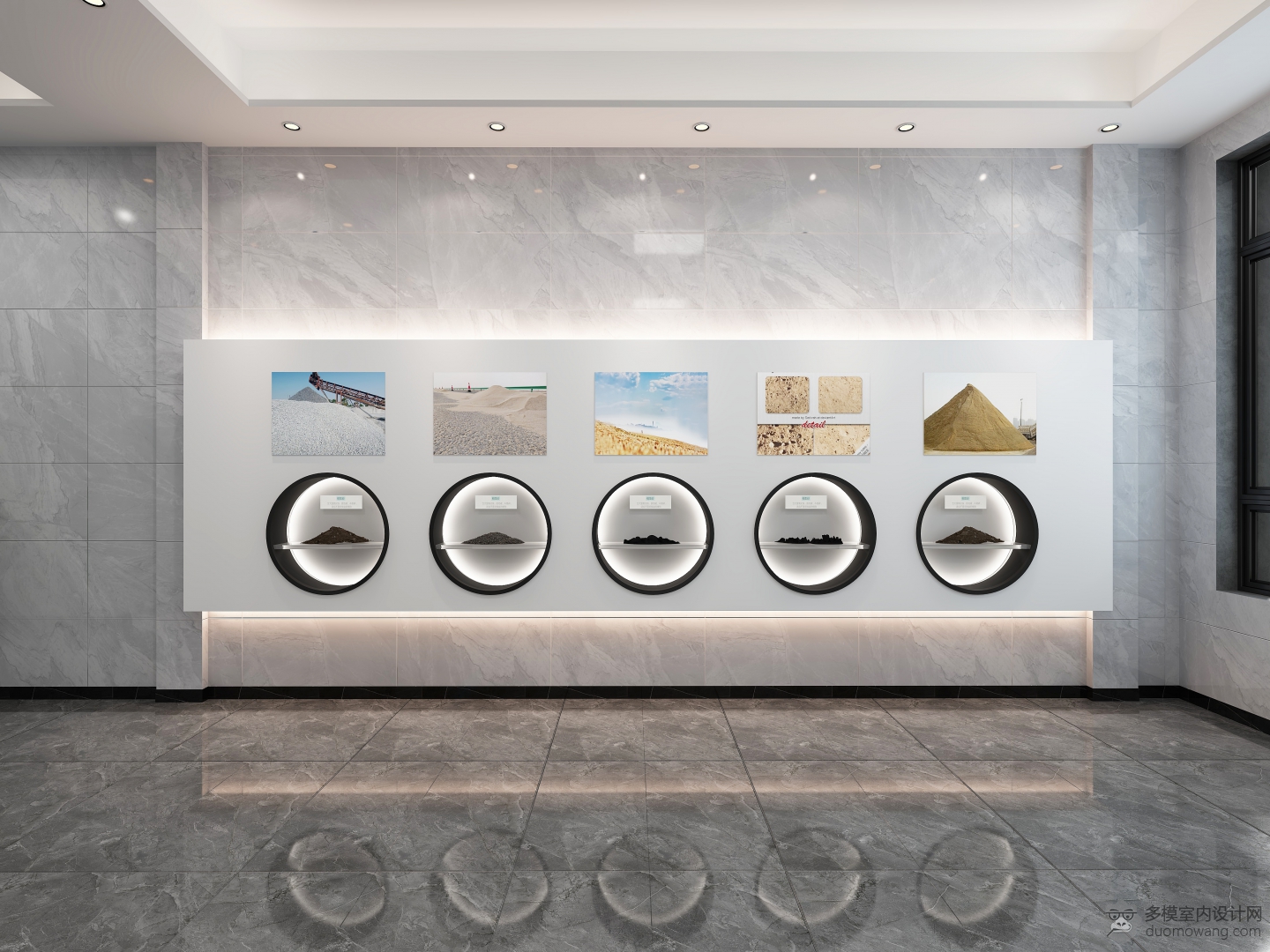 大厅展柜正面