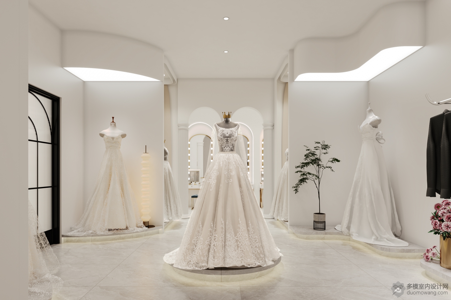 现代婚纱店试衣间