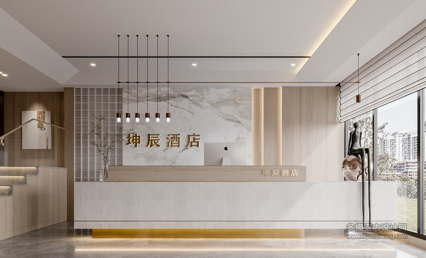 现代酒店大堂单张