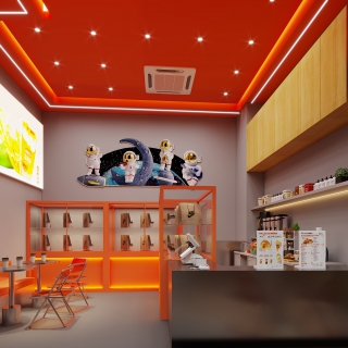 现代奶茶店