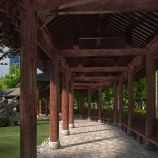 古建花园透视5