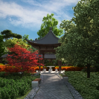 古建花园透视8