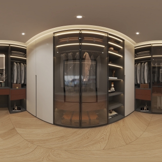 现代负一衣帽间360