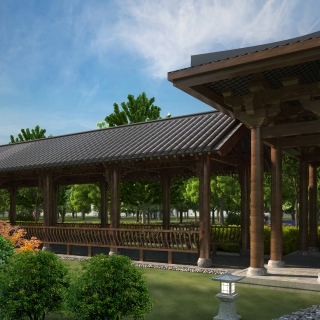 古建花园透视7
