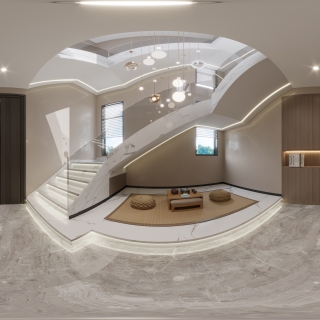 现代1楼楼梯间全景