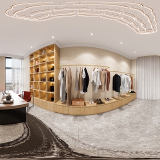 现代服装店全景