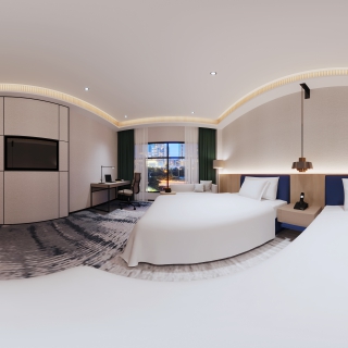 现代酒店标间1全景 拷贝