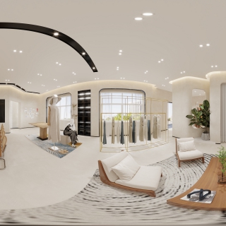 现代服装店全景
