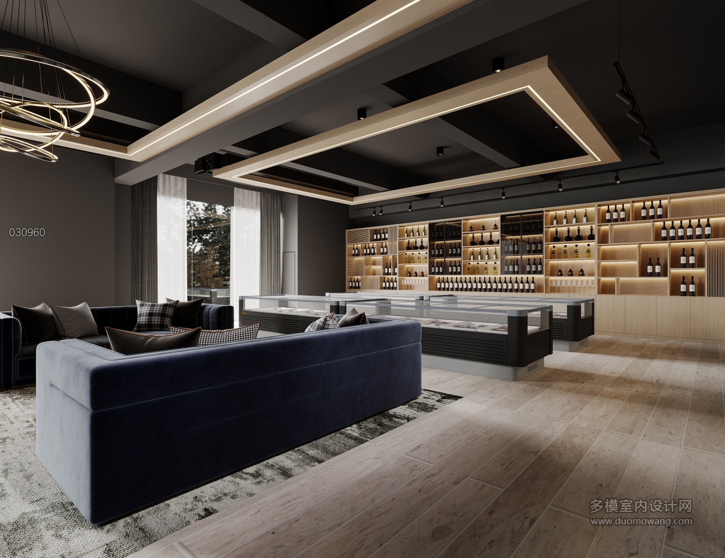 现代红酒店酒柜