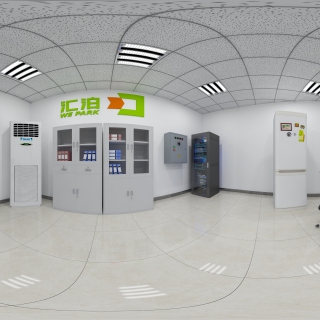 现代停车场办公室全景