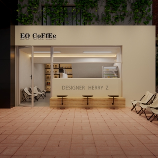 现代咖啡店室外