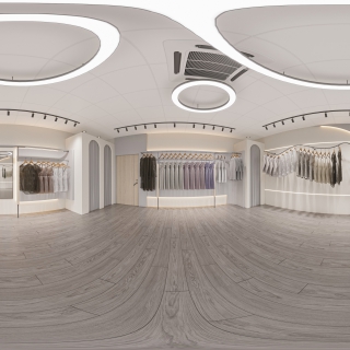 现代服装店全景