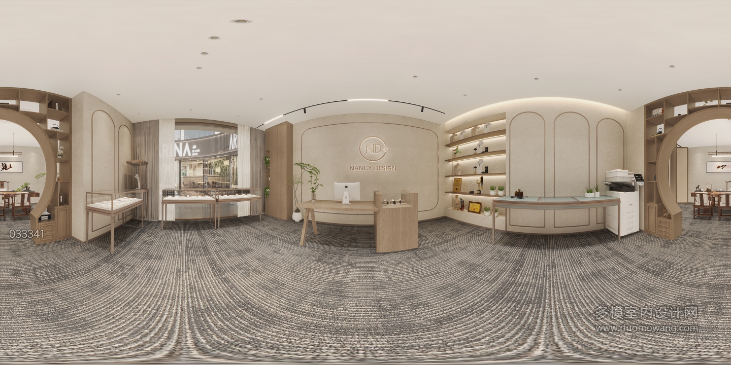 新中式珠宝店前台全景