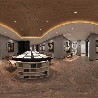 现代地板展厅全景2
