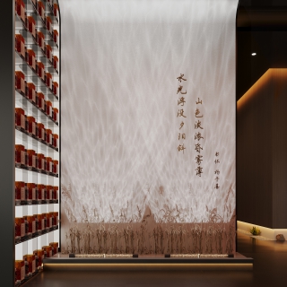 暗黑中式餐厅休息区