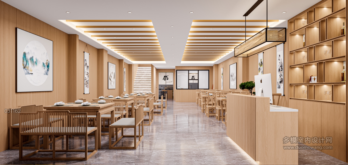 新中式餐饮大厅