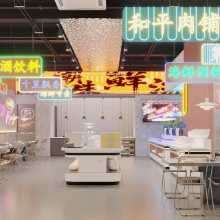 工业取餐区