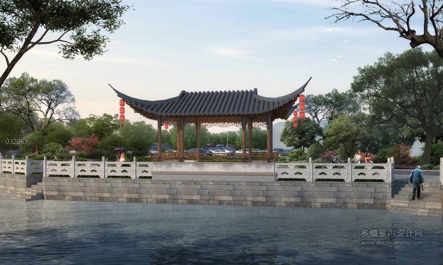 032063-镇东桥-薛家路6张立面图5张鸟瞰2张夜景-西边亭子透视一-白天 (3) 副本