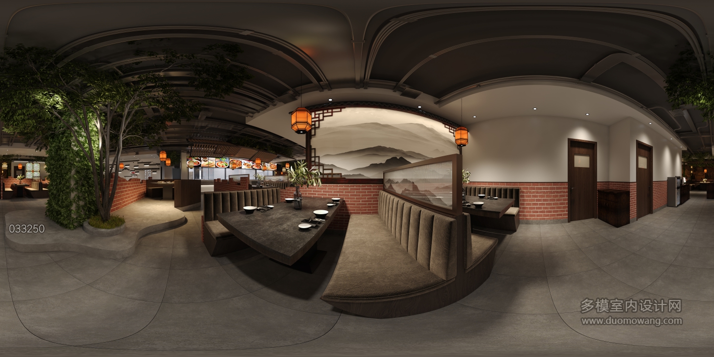 新中式餐厅角度3全景